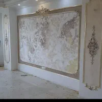گچ بری و قاب بندی همراه رنگ|خدمات پیشه و مهارت|قم, پردیسان|دیوار