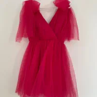 لباس مجلسی عروسکی سرخابی سایز ۳۸