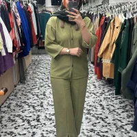 ست فتیله ای مانتو و شلوار