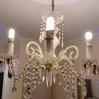 تعدای لوستر کریستالی آنتیک ساخت چک