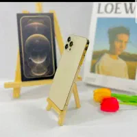 آیفون کپی  ۱۲ پرو مکس طلایی تمیز دو عدد گارد هدیه