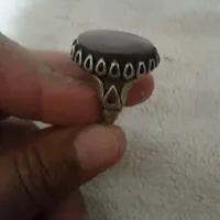 انگشتر نقره با سنگ عقیق