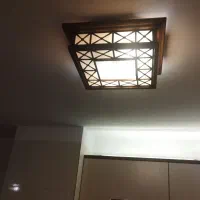 لوستر چوبی سقفی شید دکوری