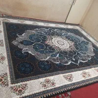 یک جفت فرش ۹ متری سورمه ای تمام نخ دست دوم|فرش|تهران, افسریه شمالی|دیوار