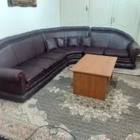 مبل چرمی۷ نفره با میز وسط