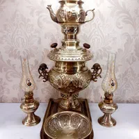 ست سماور ذغالی قلمزنی زغالی