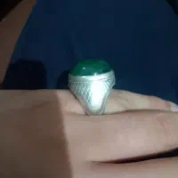 انگشتر عقیق سبز کهنه|جواهرات|خرم‌آباد, |دیوار