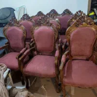 مبل  نه نفره تازه روکوبی شده پارچه نونو سمساری|مبلمان خانگی و میز عسلی|تبریز, |دیوار