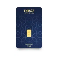 شمش طلا 24 عیار اکسیراز مدل یک گرمی و 5 گرمی