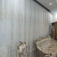 پرده تور پنل خامه دوزی و پشت پرده ای و میل پرده