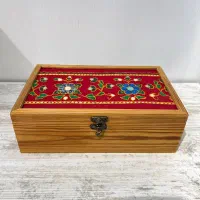 جعبه چوبی پته دوزی|صنایع دستی و سایر لوازم تزئینی|شیراز, خلیلی|دیوار