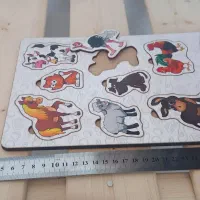 پازل چوبی/ مدادگیر / توپ و راکت/  جغجغه/ صفحه دوخت