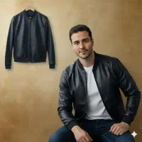 کاپشن چرم مدل IronSkin / زیپ فلزی و دوخت قوی