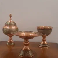 ظروف مس خاتم کاری|کلکسیون اشیاء عتیقه|هشتگرد, فاز ۱ مهستان|دیوار