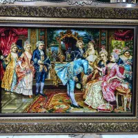 تابلو فرش چله ابریشم دست‌بوسی/ فروش اقساط