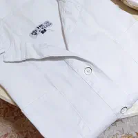 مانتو جین کتان سفید