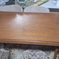 میز نهارخوری ۶نفره ۲عدد سبز ۴عددکرم صندلی هاش