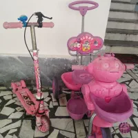 سه چرخه و اسکوتر صورتی