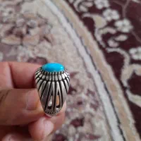 انگشتر نقره۹۲۵ دست ساز فیروزه نیشابور صاف مغز سنگ|جواهرات|تهران, طرشت|دیوار