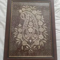 قاب ترمه ملیله و تابلو فرش