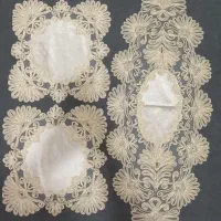 سرویس ۳تیکه جلو مبلی گیپور|پرده، رانر، رومیزی|نسیم‌شهر, |دیوار