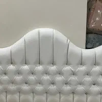 تخت دو نفره روکش تاج چرم|تخت و سرویس خواب|تهران, زرکش|دیوار