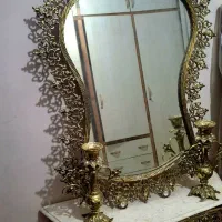 آینه و شمعدان برنز