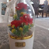 گل مصنوعی تزئینی داخل حباب شیشه ای