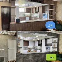 نصب حرفه ای برچسب کابینت ، خودچسب(الکور) مات کن|مصالح و تجهیزات ساختمان|اصفهان, شاهزید|دیوار