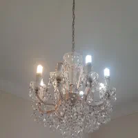 ۲عدد لوستر کریستالی|لوستر و چراغ آویز|تبریز, |دیوار