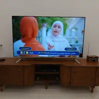 میزتلویزیون رنگ فندوقی خوب جنس چوب|میز تلویزیون|همدان, |دیوار