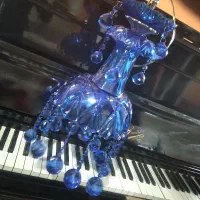 لوستر کریستالی باکارات رنگ آبی درباری نونو