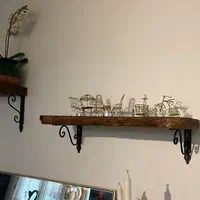 شلف دیواری چوبی شلف روستیک|کتابخانه، شلف، قفسه‌های دیواری|تهران, آشتیانی|دیوار