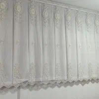 پرده تور کتیبه دار