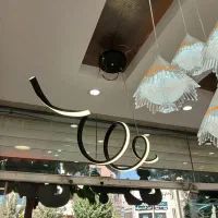 لوستر مدرن ریموت دار سه حالته نوری یکسال گارانتی|لوستر و چراغ آویز|اصفهان, تخت فولاد|دیوار