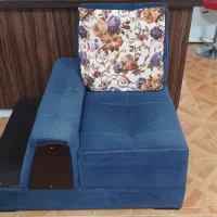 مبل راحتی نیم ست به همراه جلو مبلی|مبلمان خانگی و میز عسلی|صومعهسرا, |دیوار