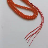 تسبیح کهربا استاد تراش  رگه دار