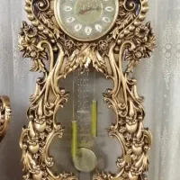 تخت خواب تشک دوعددپاتختی آیینه کنسول ساعت ایستاده|تخت و سرویس خواب|ابریشم, |دیوار