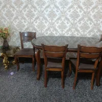 ناهار خوری ۶نفره جنس چوب راش  با صندلی|میز و صندلی غذاخوری|یاسوج, |دیوار