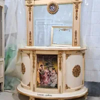 آینه کنسول و میزتلوزیون و بوفه|بوفه، ویترین، کنسول|تبریز, |دیوار