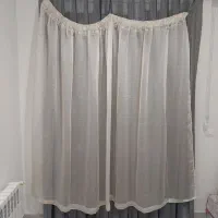 یک پرده حریر کرم رنگ نونو