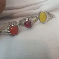 سه تا انگشتر نقره باهم