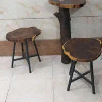 انواع میز چوب طبیعی روستیک و رزینی|مبلمان خانگی و میز عسلی|شهرضا, |دیوار