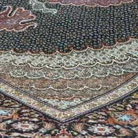 قالیچه ماهی خوی مرینوس ابریشم تازه سرمه ی|فرش|رشت, امین الضرب|دیوار