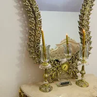 آینه شمعدون کنسول برنز|بوفه، ویترین، کنسول|سیرجان, |دیوار