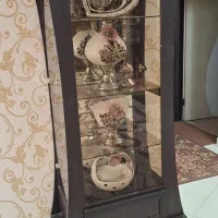 بوفه.ویترین بلند چراغ دار