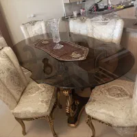 میز نهار خوری ۶ نفره کاملا سالم و تمیز و بسیار شیک|میز و صندلی غذاخوری|اصفهان, احمدآباد|دیوار