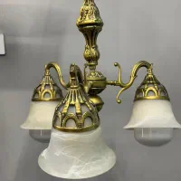 دو عدد لوستر ست برنز ۳ شاخه و ۶ شاخه