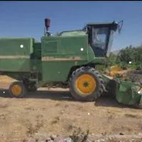 دنبال کمباین کاهکوب واسع برداشت گندم عدس سیاه دانه