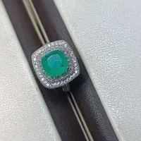 انگشتر جواهر زمرد دابلت/ نقره / روز مادر / زن/هدیه|جواهرات|یزد, |دیوار